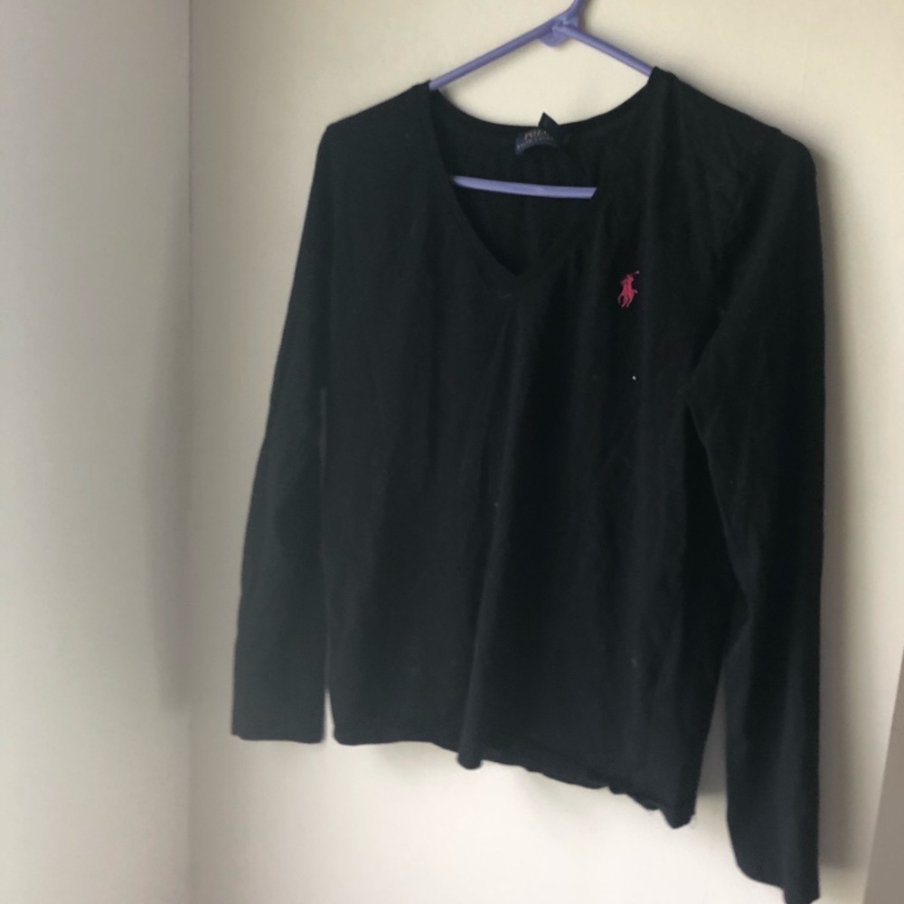 Ralph Lauren black long sleeve tee